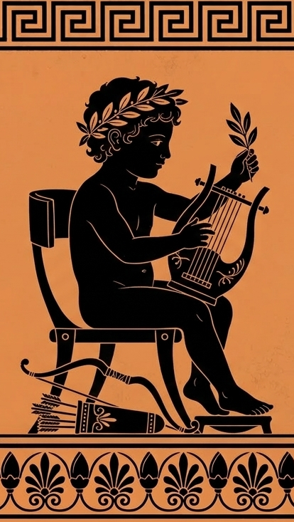 Apolo — figura de cerámica ática
